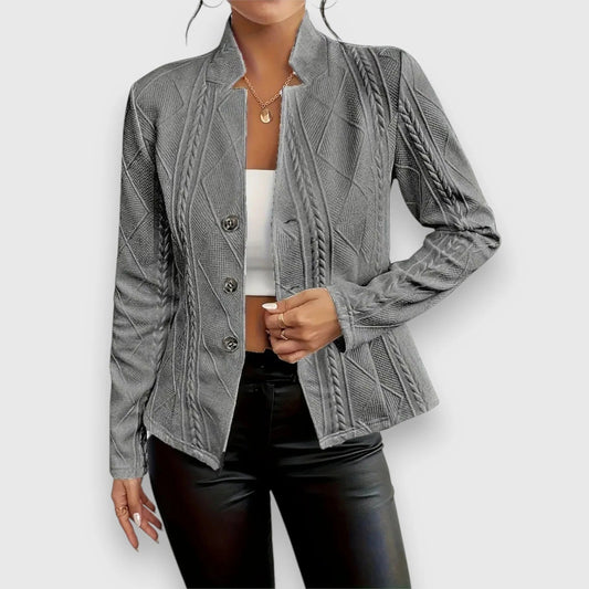 Lightweight transitional jacket with front zipper for women | Elara