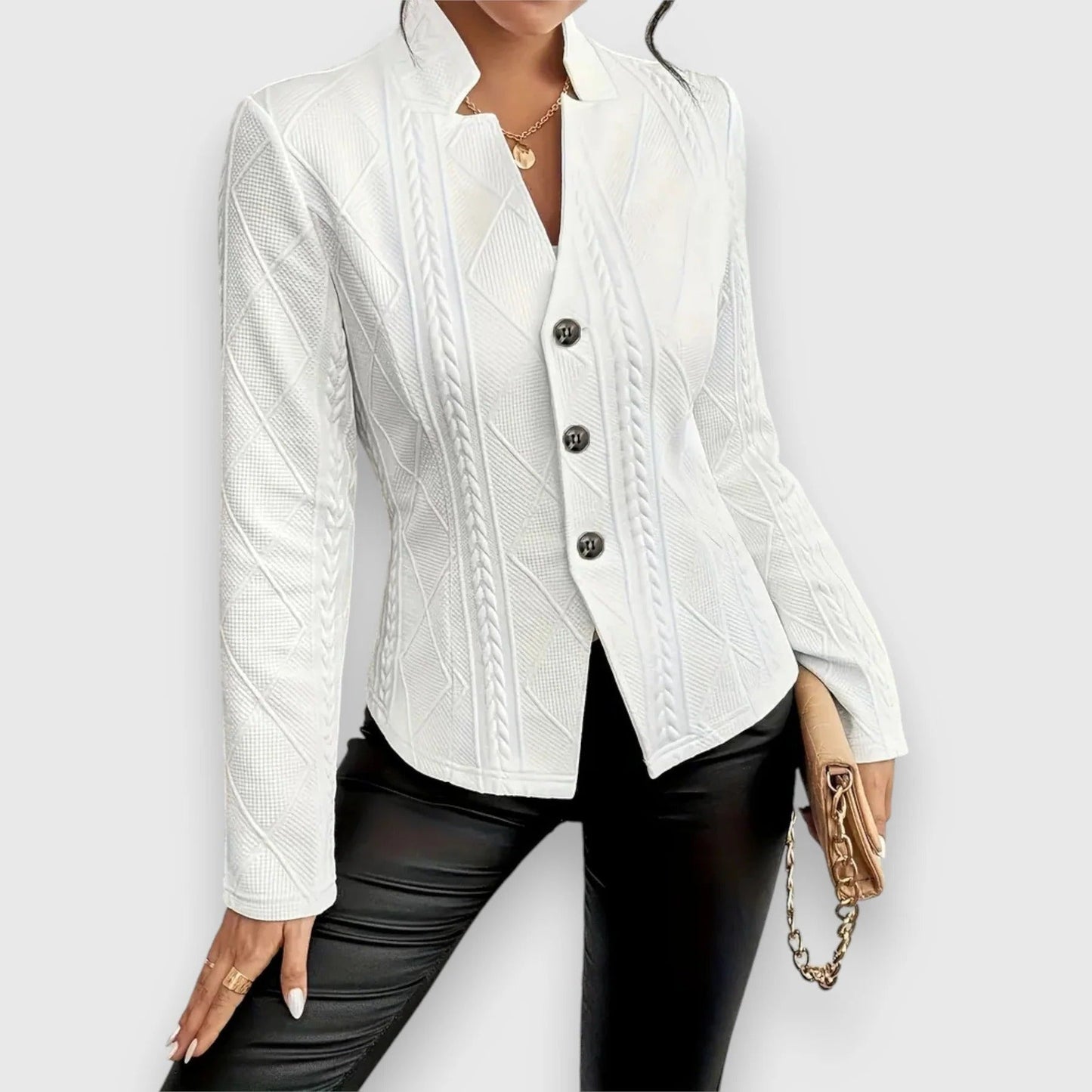 Lightweight transitional jacket with front zipper for women | Elara