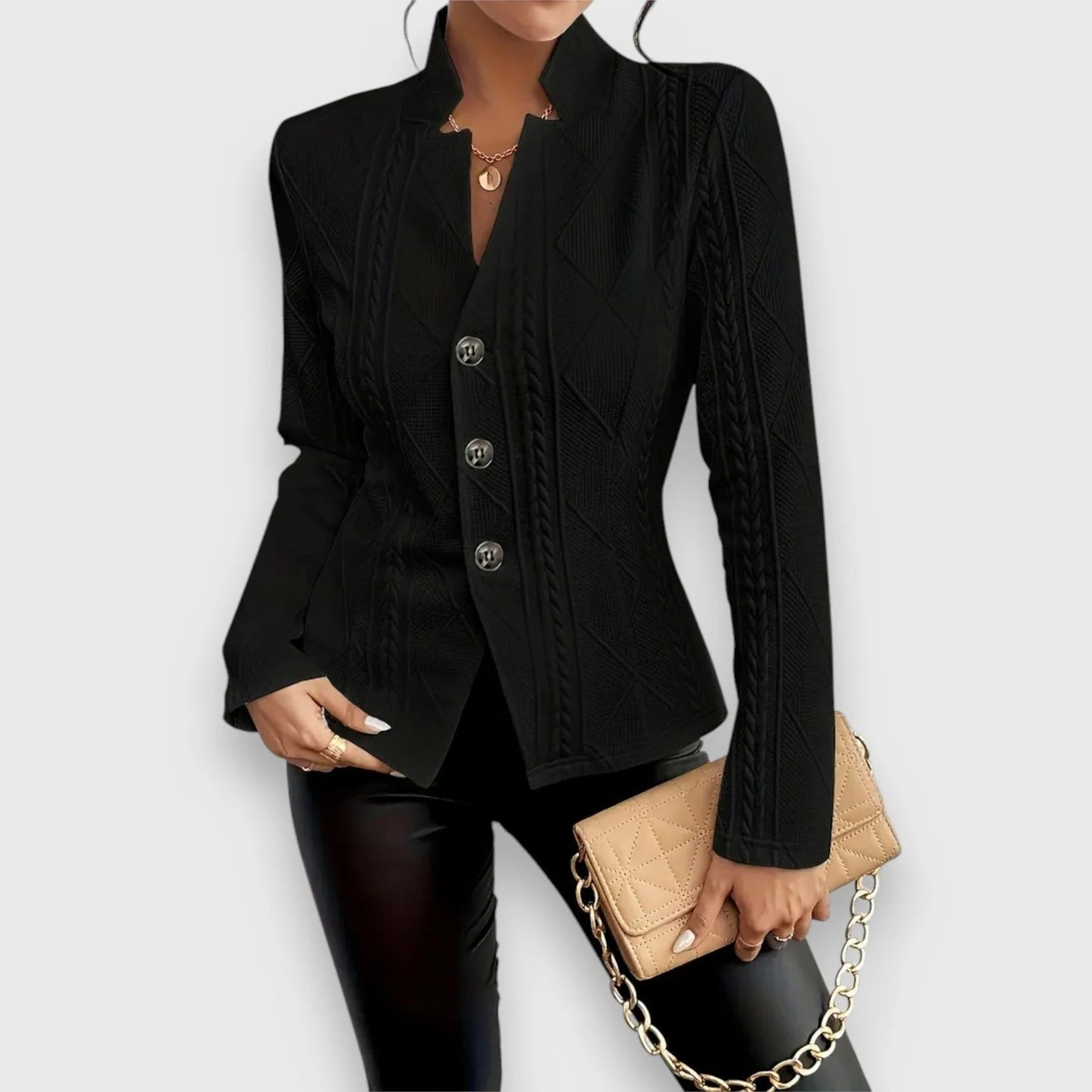 Lightweight transitional jacket with front zipper for women | Elara