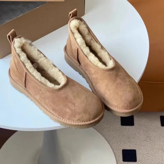 Warm fur lined winter loafers with slip resistant sole for women | Norielle