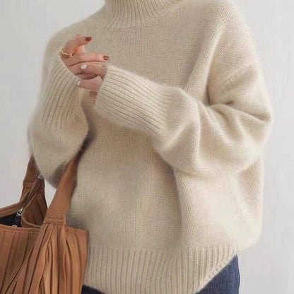 Classic turtleneck sweater with relaxed fit for women | Celina
