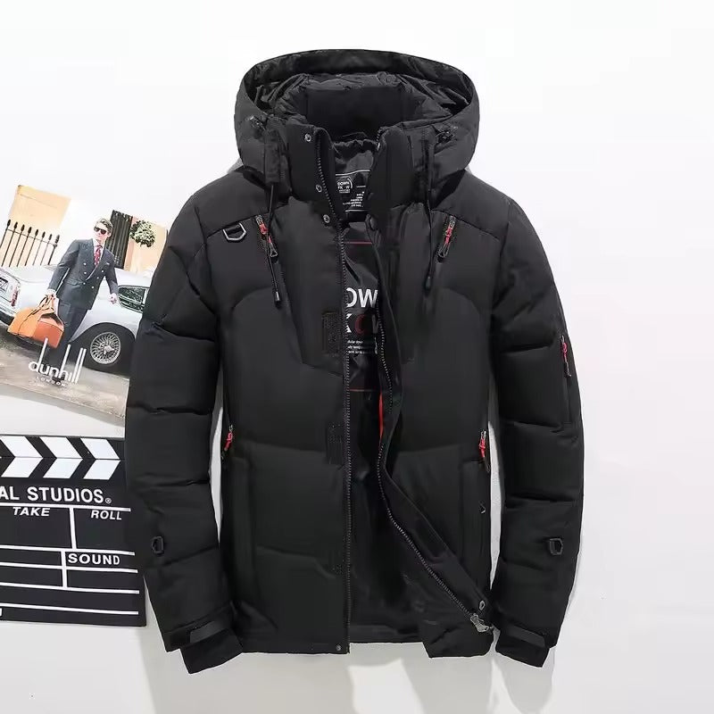 Insulated winter parka with adjustable hood for men | Orion