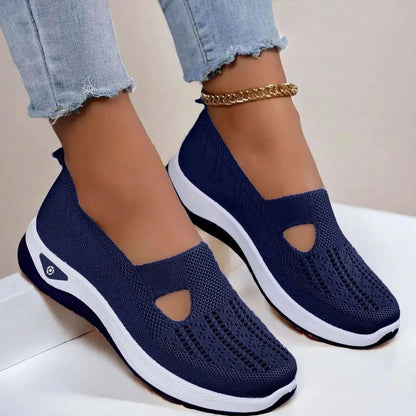 Breathable orthopedic slip-on shoes with arch support for women | Eliana