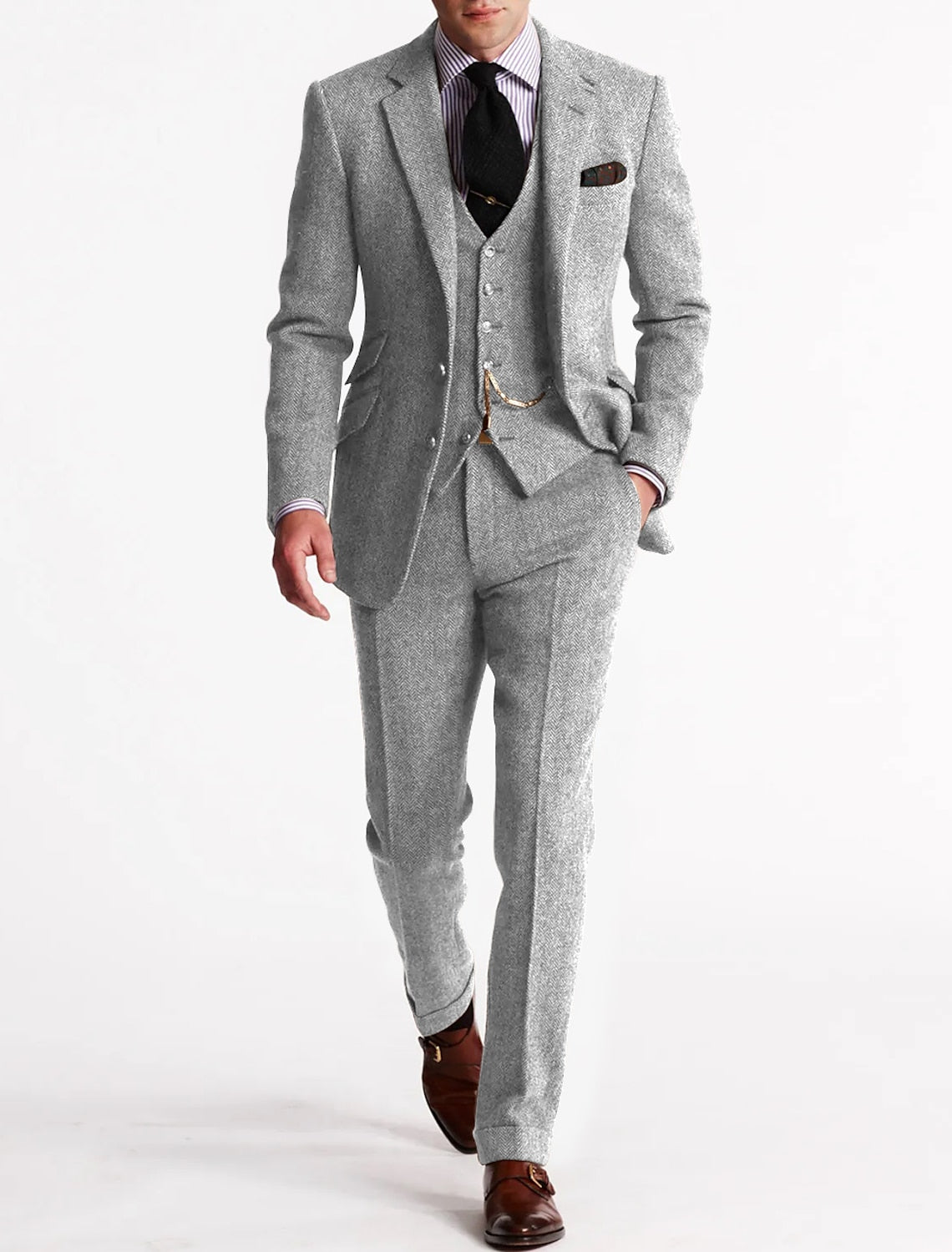Tailored Slim Fit Three Piece Suit Set for men | Lorenzo