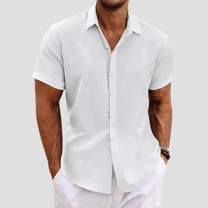 Short sleeve lapel collar summer shirt for men | Belmont Aire
