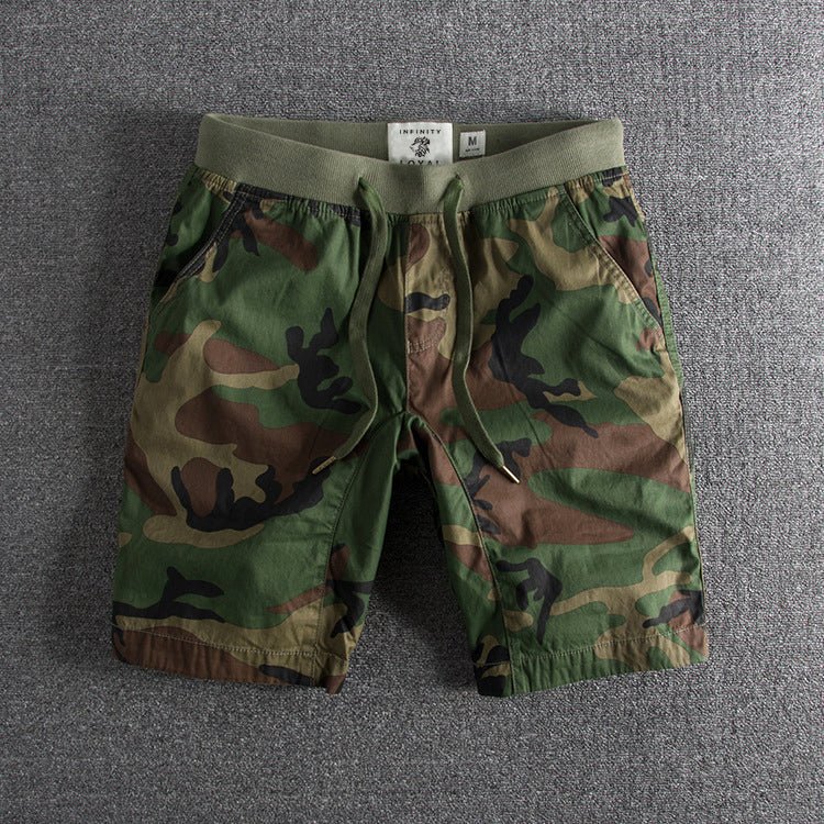 Casual camouflage drawstring shorts for men | Jack Washington