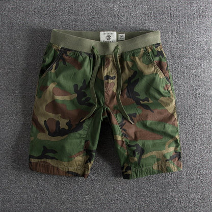 Casual camouflage drawstring shorts for men | Jack Washington