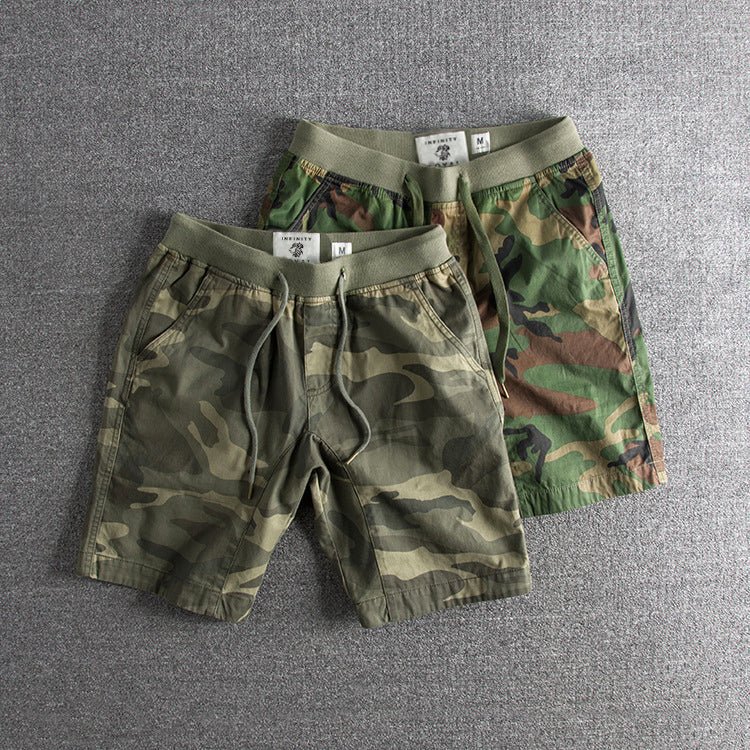 Casual camouflage drawstring shorts for men | Jack Washington