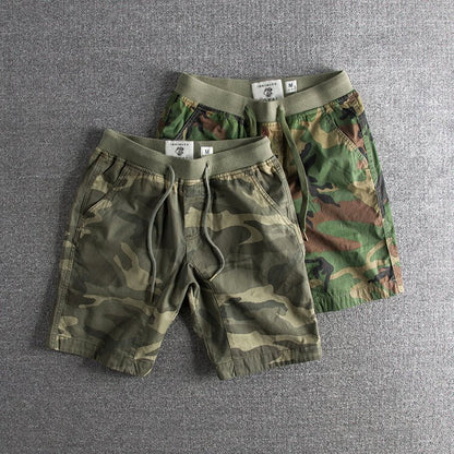 Casual camouflage drawstring shorts for men | Jack Washington
