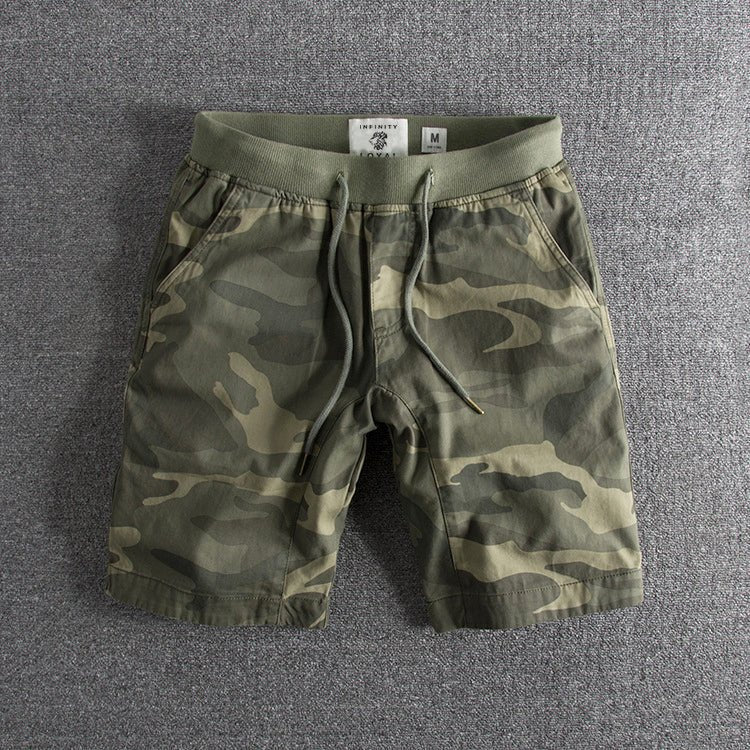 Casual camouflage drawstring shorts for men | Jack Washington