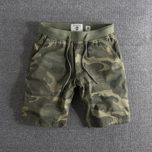 Casual camouflage drawstring shorts for men | Jack Washington