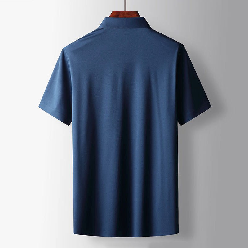 Short sleeve button-front shirt with turn-down collar for men | Jack Washington DualSky