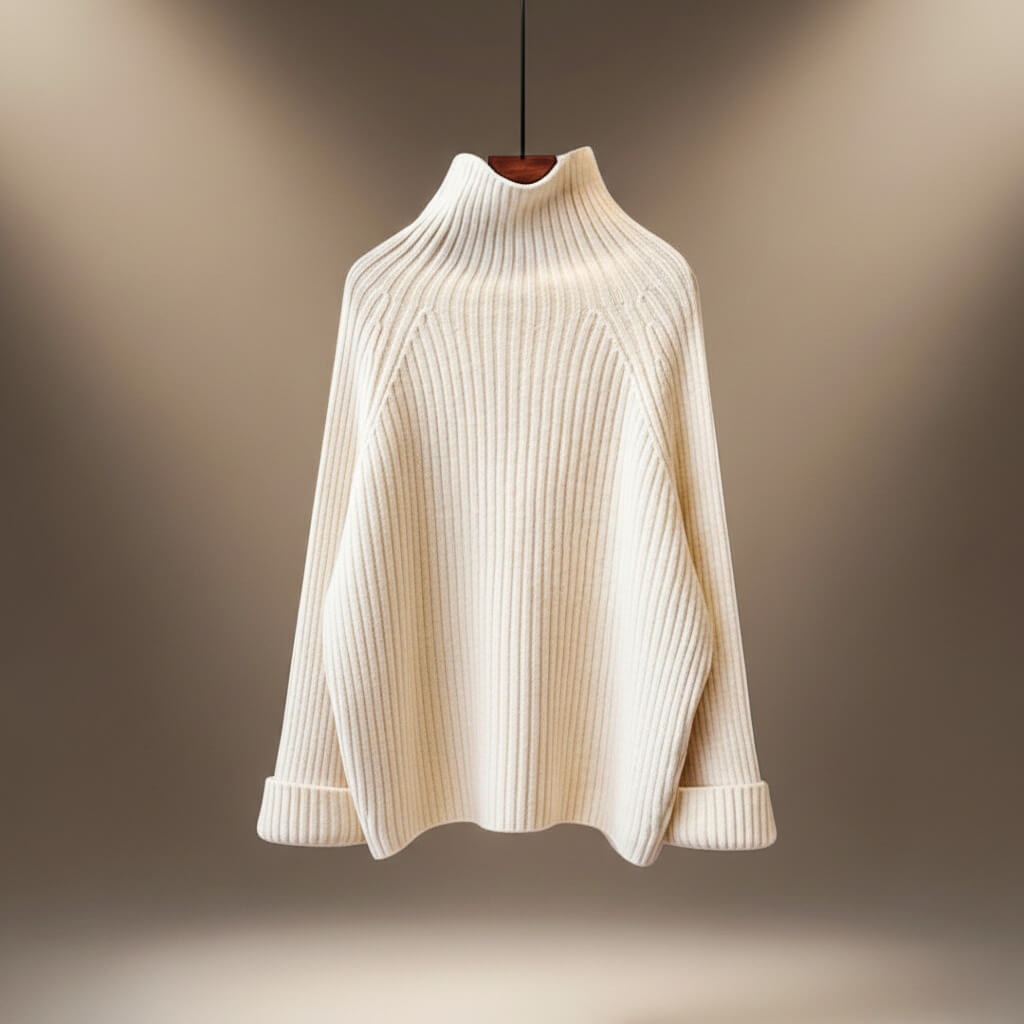 Soft elegant wool-blend winter set for women | Christina -3