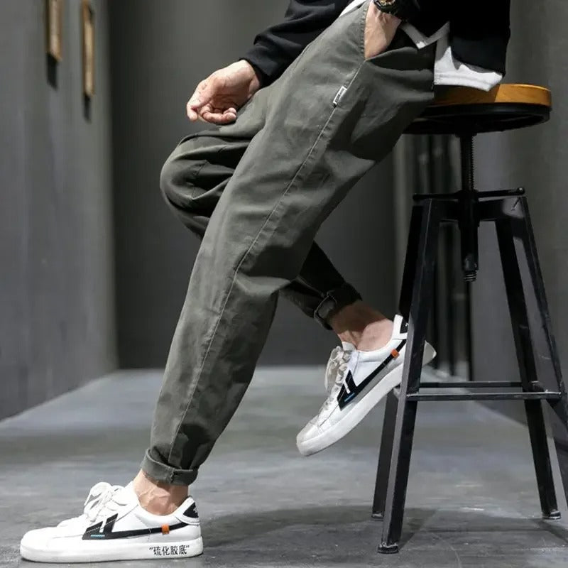 Tapered relaxed casual joggers for men | Evan's -8