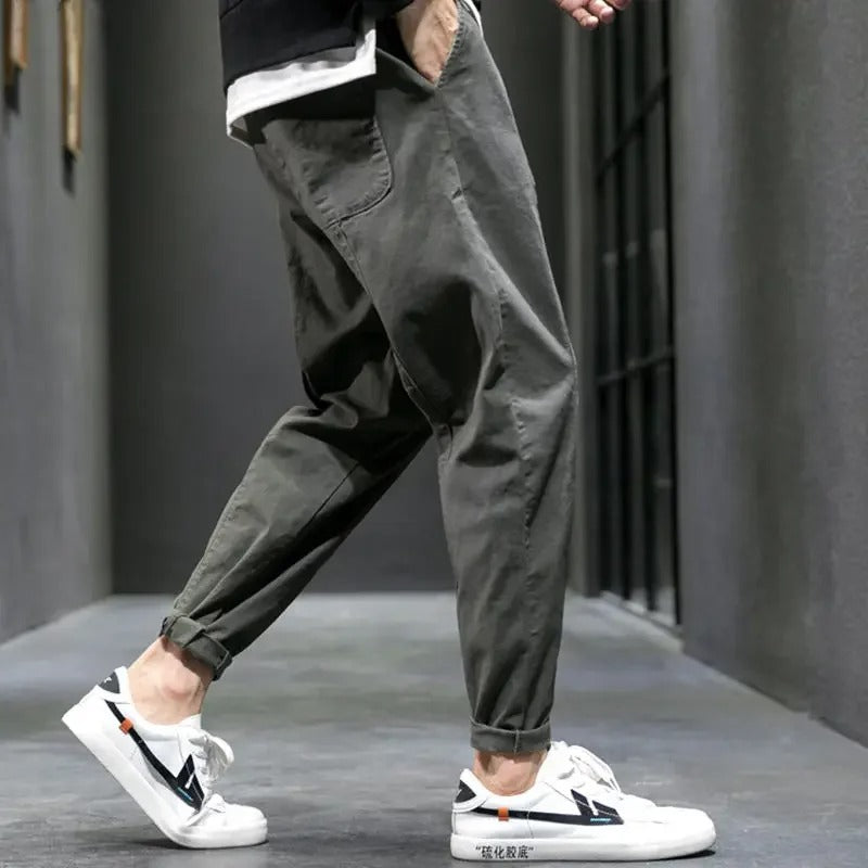 Tapered relaxed casual joggers for men | Evan's -10