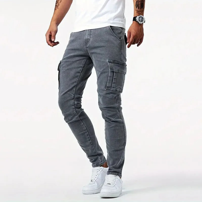 Smart slim-fit cargo trousers for men | Kensington -6