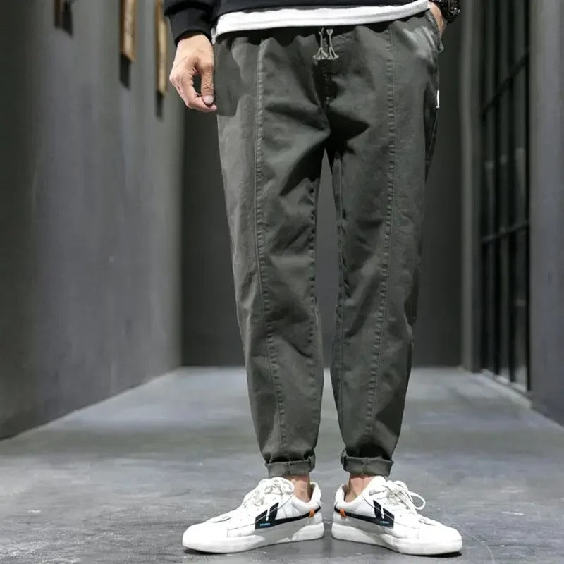 Tapered relaxed casual joggers for men | Evan's -9