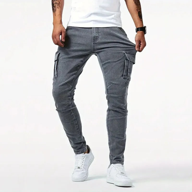 Smart slim-fit cargo trousers for men | Kensington -5