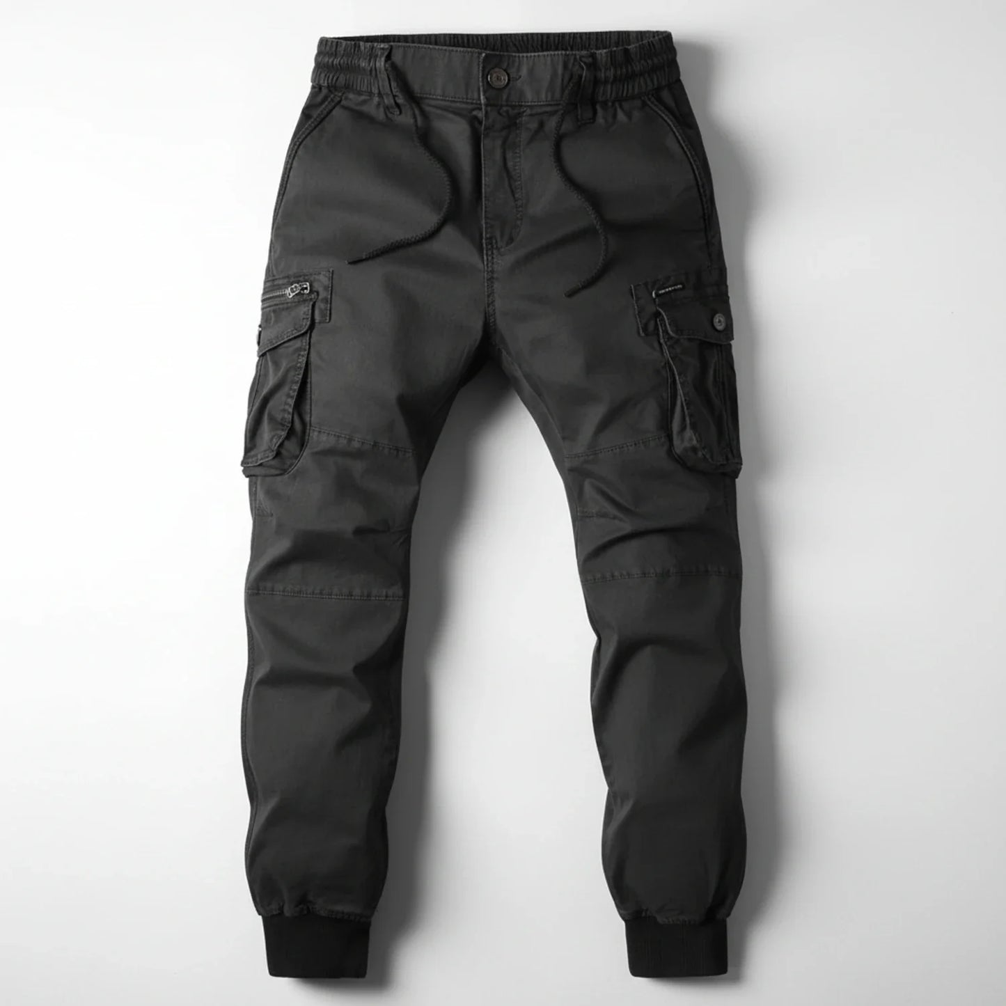 Cargo jogger pants with elastic waistband and utility pockets for men | Mason