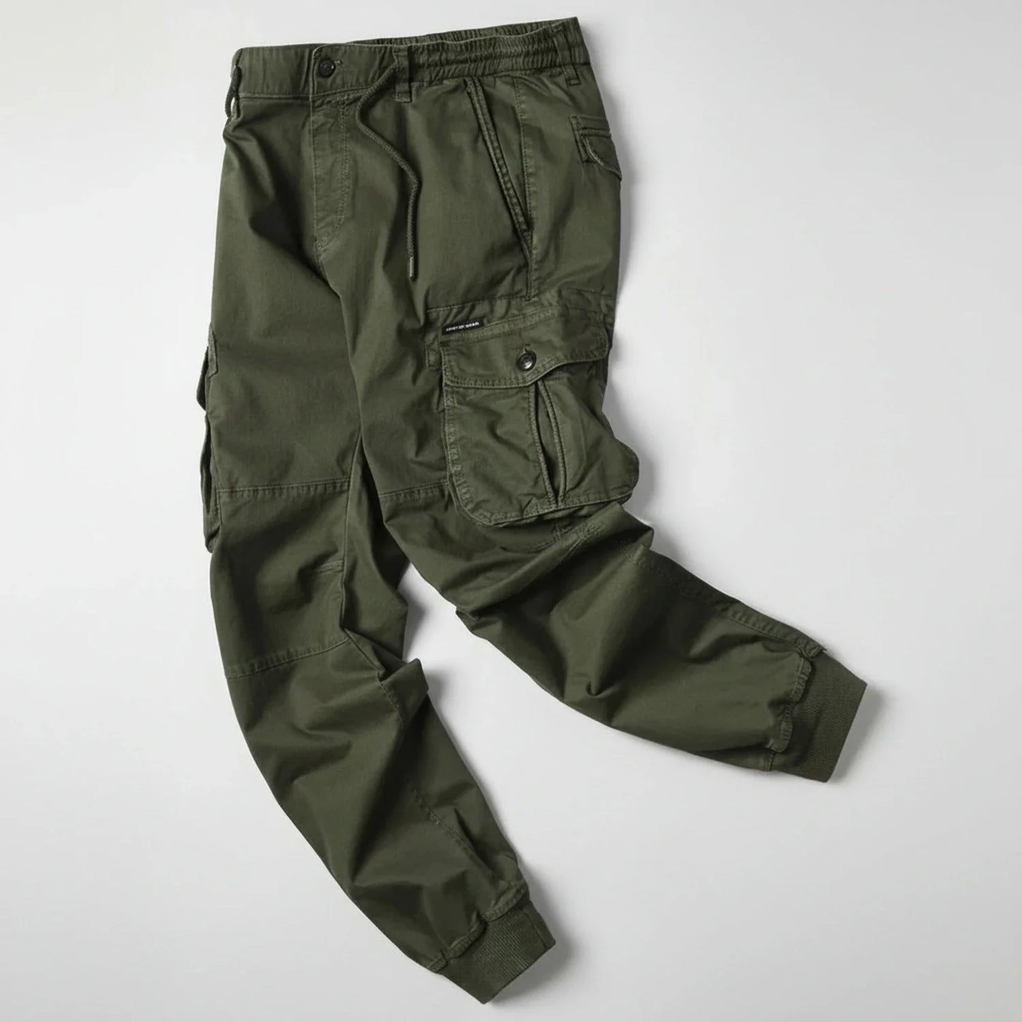 Cargo jogger pants with elastic waistband and utility pockets for men | Mason