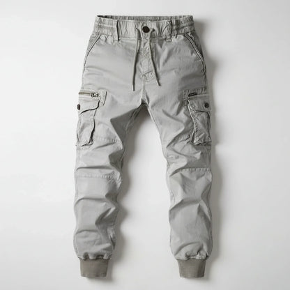 Cargo jogger pants with elastic waistband and utility pockets for men | Mason
