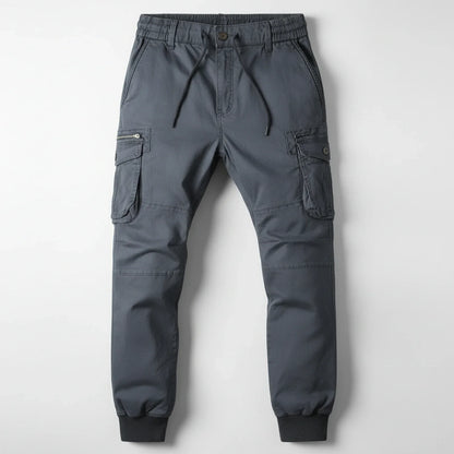 Cargo jogger pants with elastic waistband and utility pockets for men | Mason