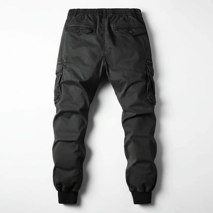 Cargo jogger pants with elastic waistband and utility pockets for men | Mason