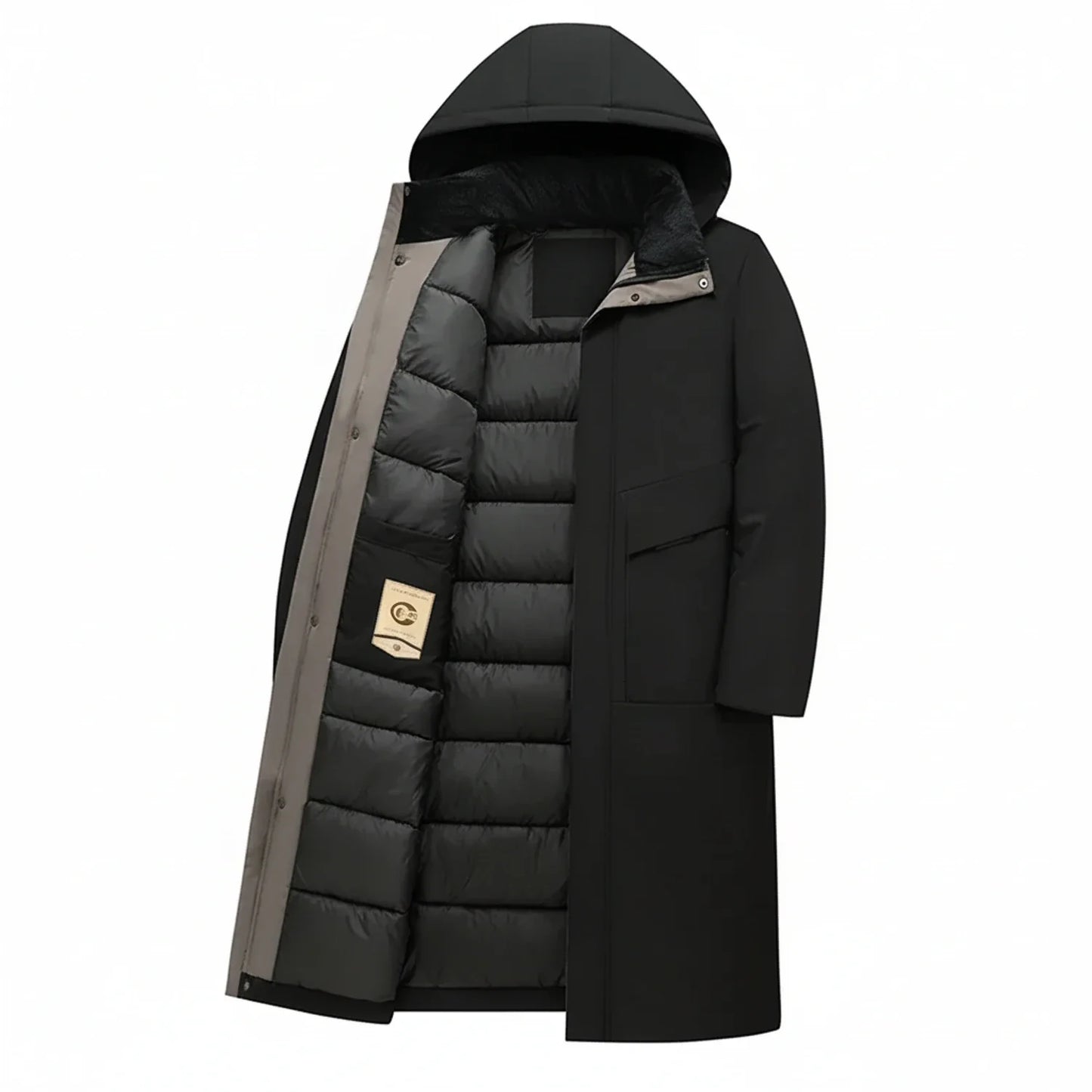 Long Hooded Padded Winter Parka for men | Theron