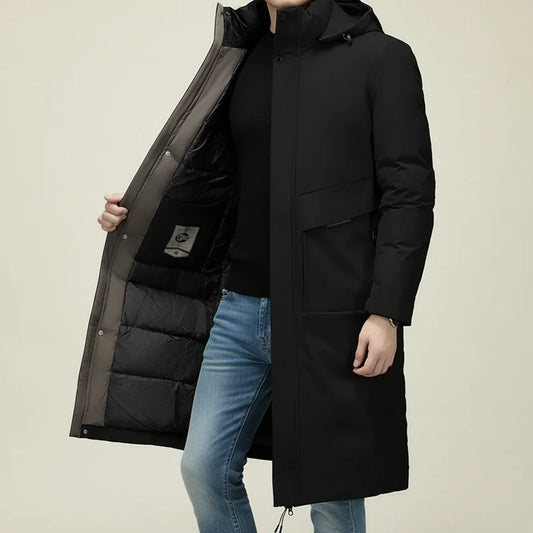 Long Hooded Padded Winter Parka for men | Theron