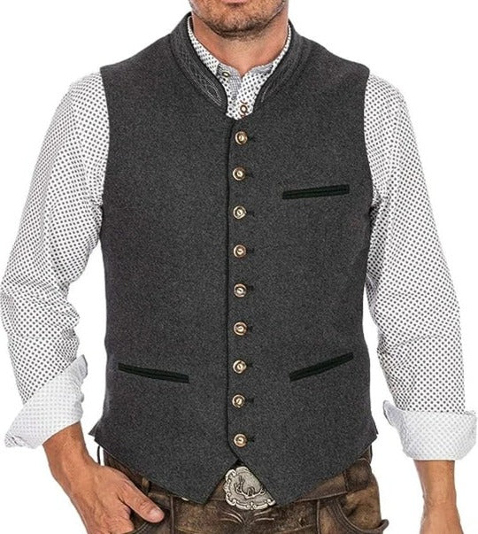 Traditional tailored vest in grey for men | Callum