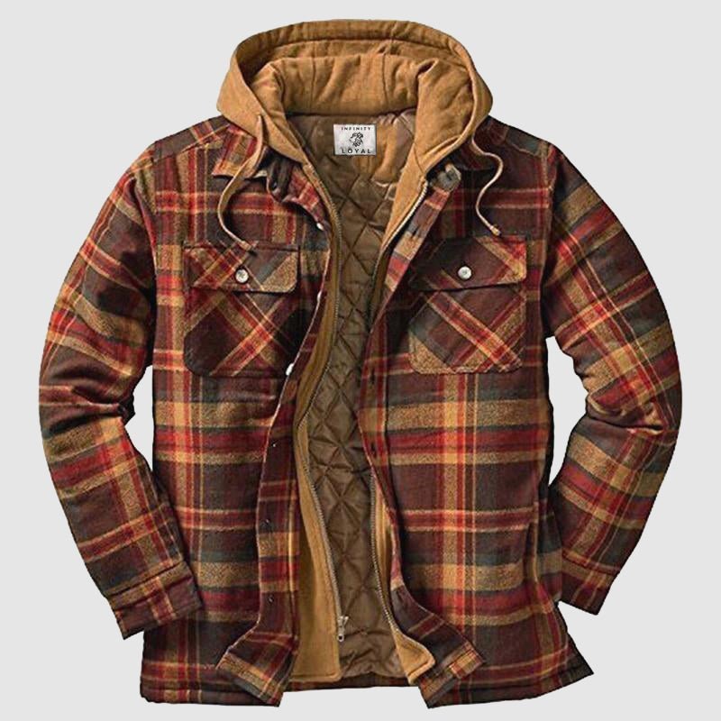 Sport cut zip-up outdoor jacket with detachable hood for men | Outback Ridge