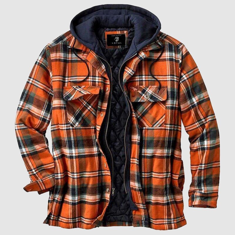 Sport cut zip-up outdoor jacket with detachable hood for men | Outback Ridge