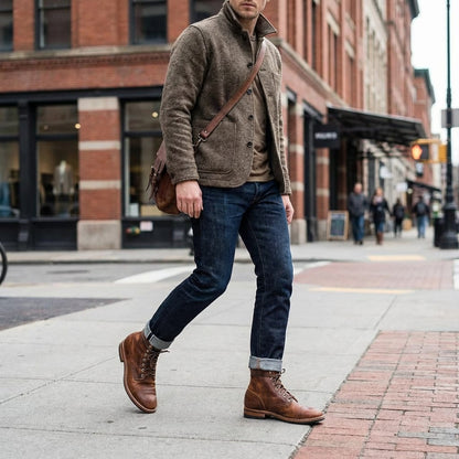 Vintage ankle boots with adjustable straps for men | Holden