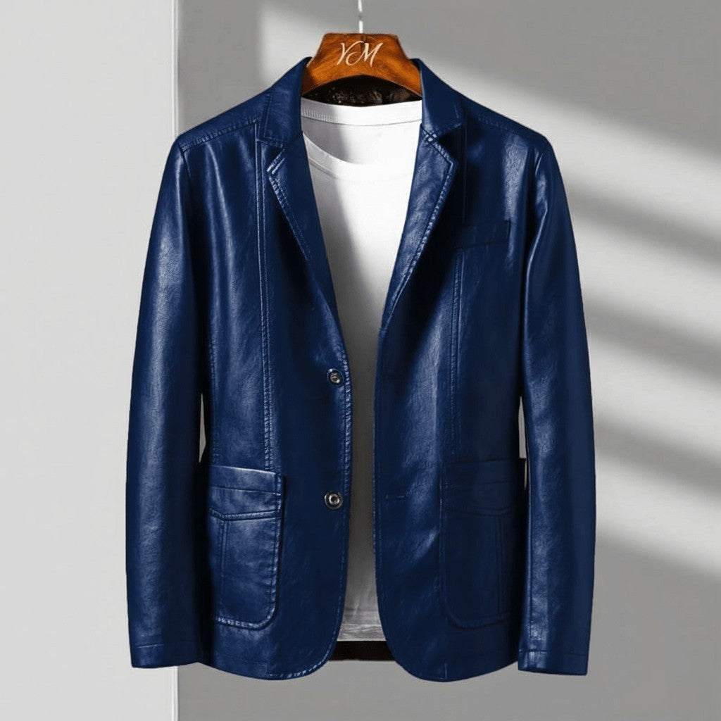 Classic tailored Italian leather jacket for men | Alessandro Verdi -3