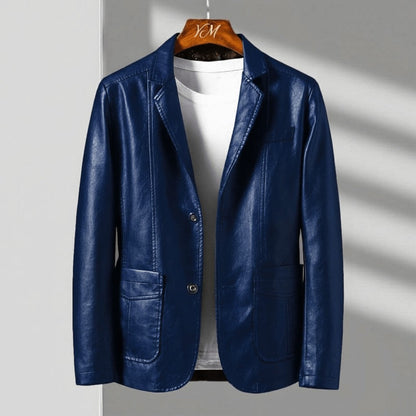 Classic tailored Italian leather jacket for men | Alessandro Verdi -3