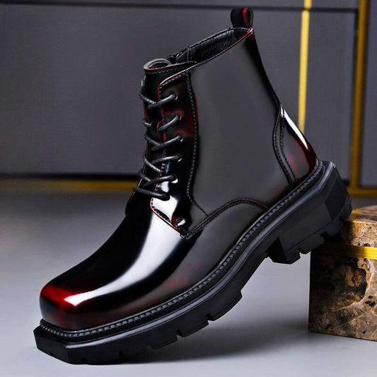 Classic glossy prestige leather boots for men | Callister -1