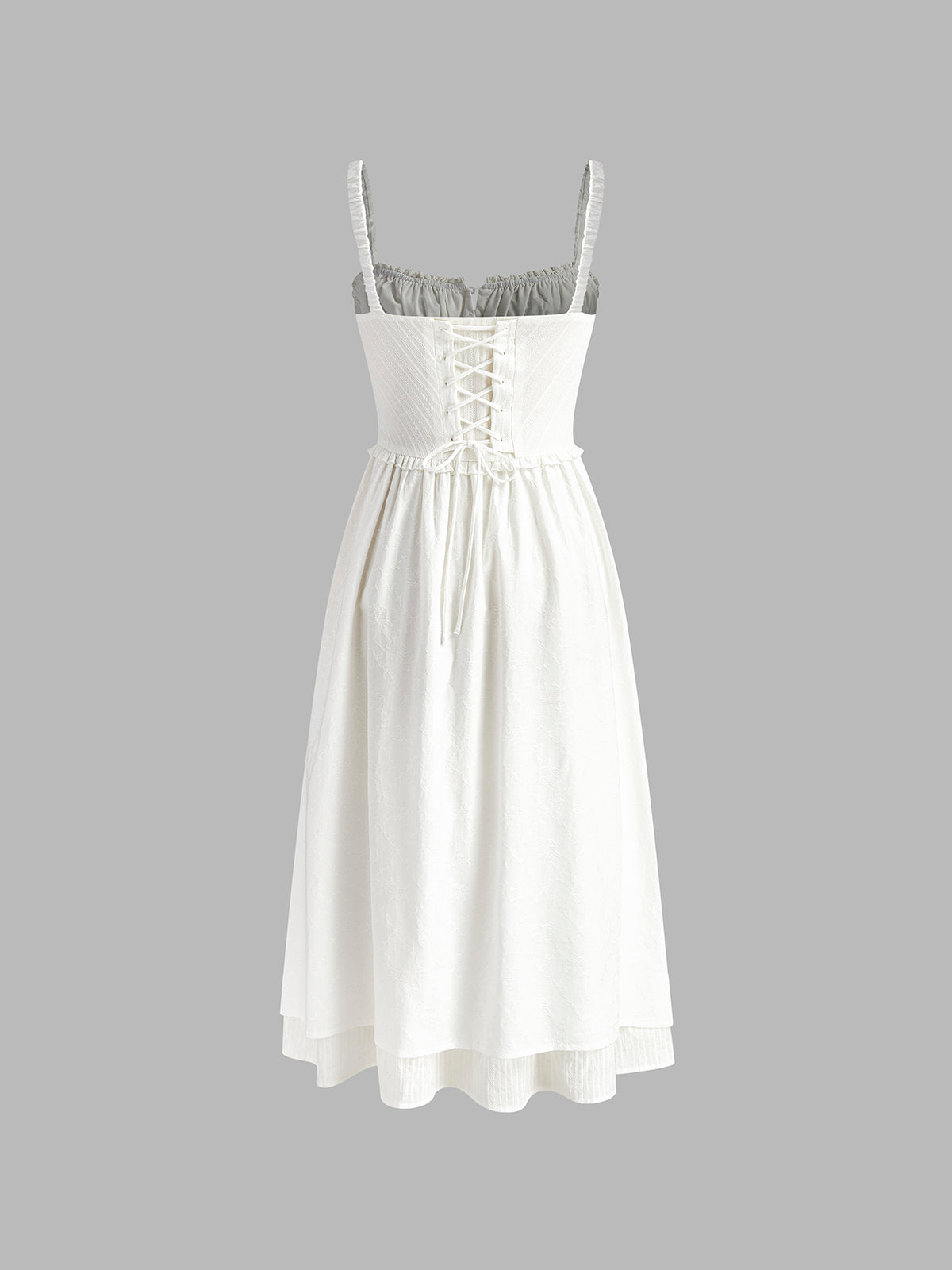 Ruffle hem cami midi dress for women | Liora