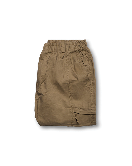 Relaxed stretch organic cotton cargo trousers for men | Hampton -1