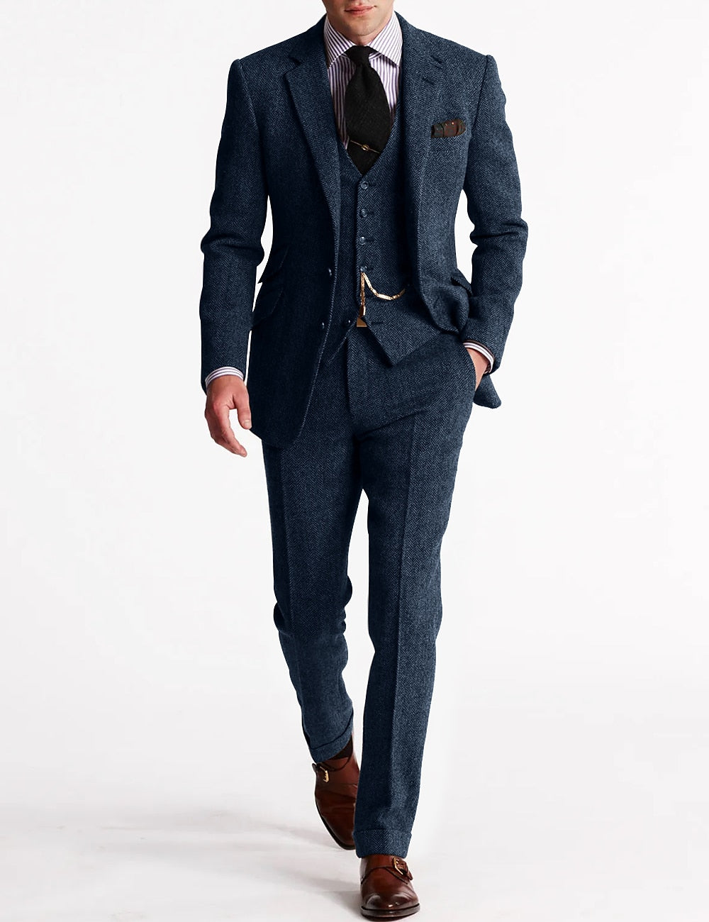 Tailored Slim Fit Three Piece Suit Set for men | Lorenzo