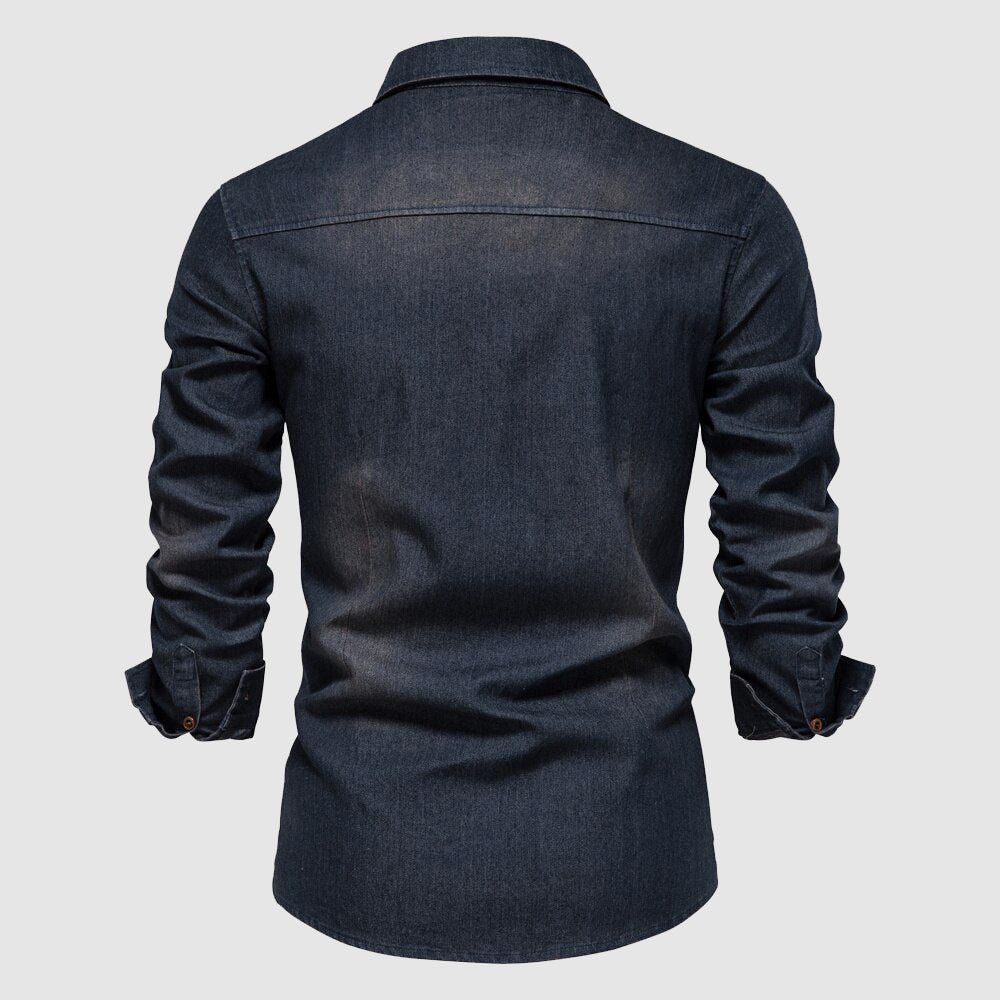 Slim fit button-front denim shirt for men | Ranger Classic