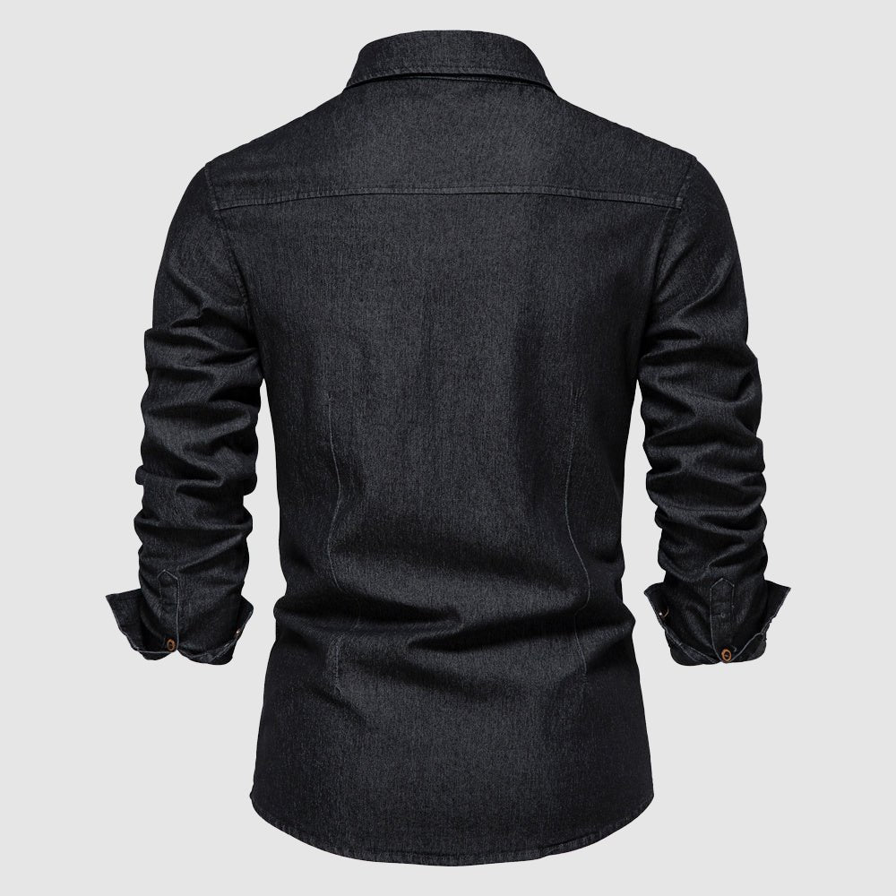 Slim fit button-front denim shirt for men | Ranger Classic