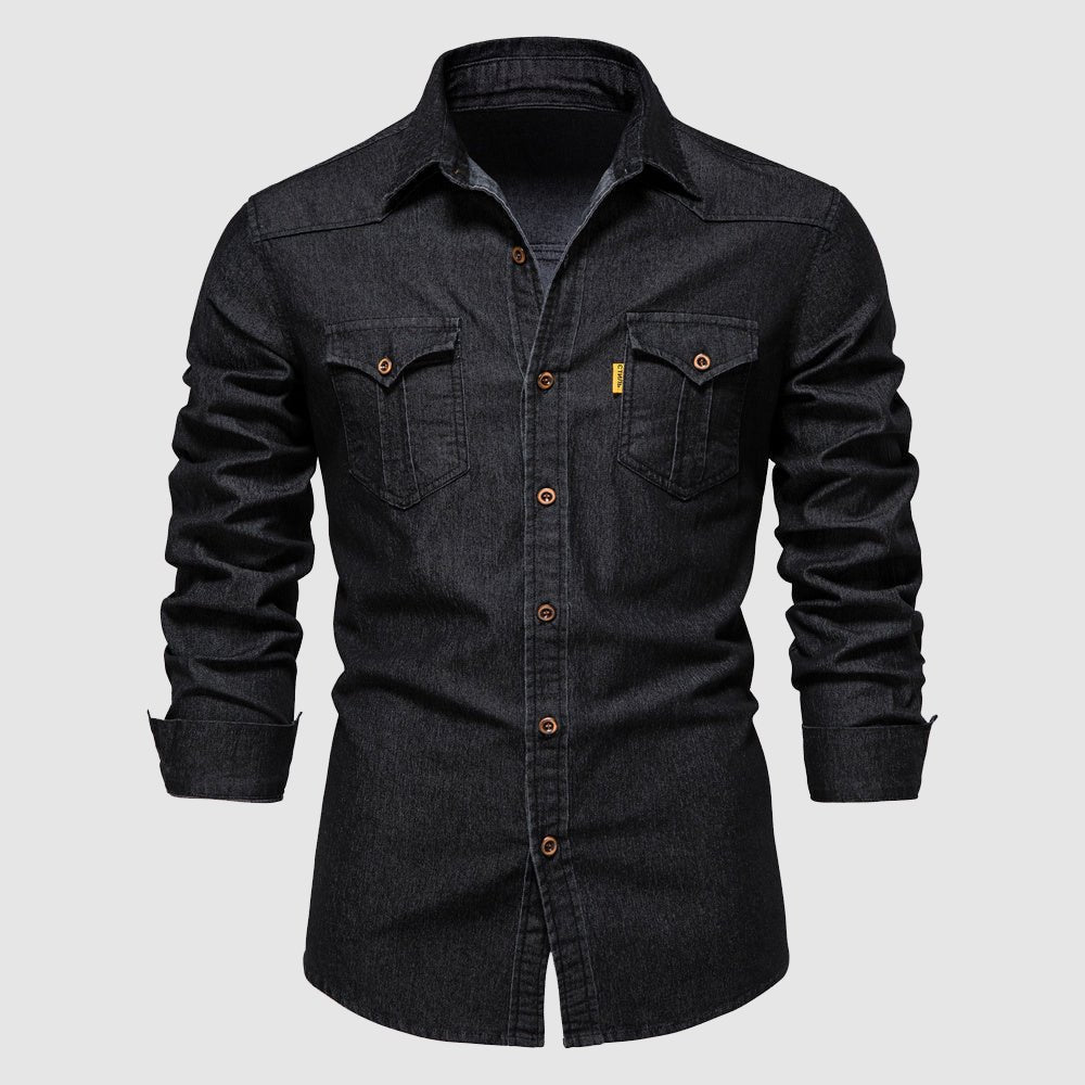Slim fit button-front denim shirt for men | Ranger Classic