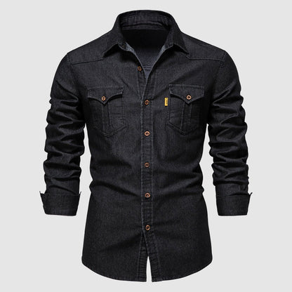 Slim fit button-front denim shirt for men | Ranger Classic