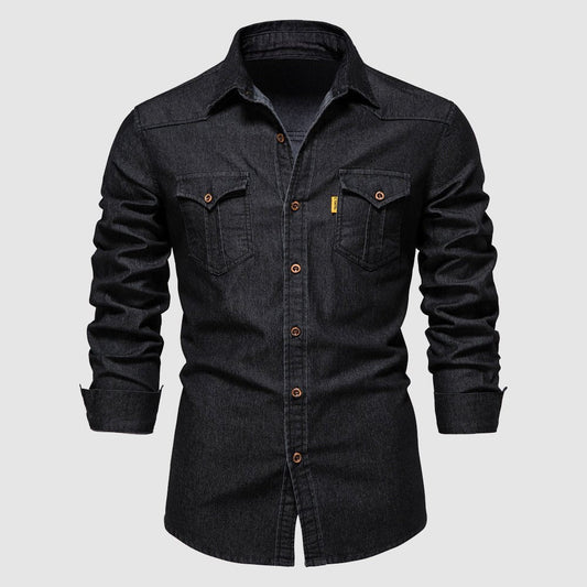 Slim fit button-front denim shirt for men | Ranger Classic