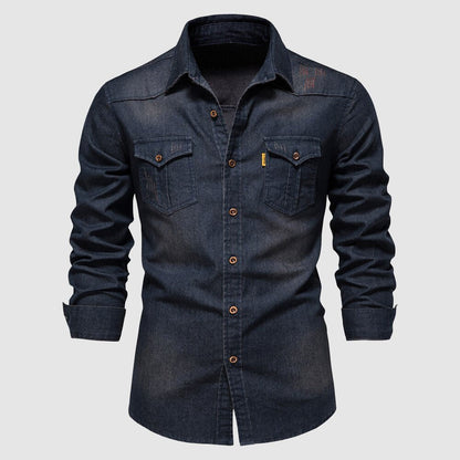 Slim fit button-front denim shirt for men | Ranger Classic