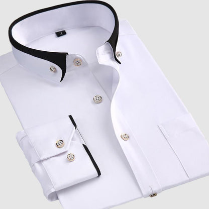 Formal long sleeve shirt with turn-down collar for men | Times Square DualSky