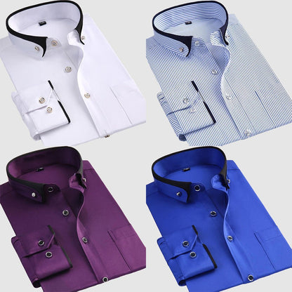 Formal long sleeve shirt with turn-down collar for men | Times Square DualSky