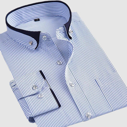 Formal long sleeve shirt with turn-down collar for men | Times Square DualSky