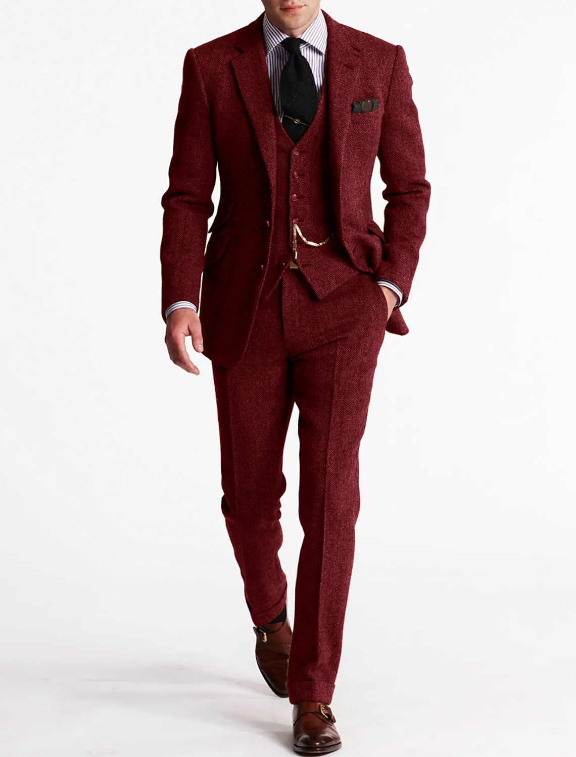 Tailored Slim Fit Three Piece Suit Set for men | Lorenzo