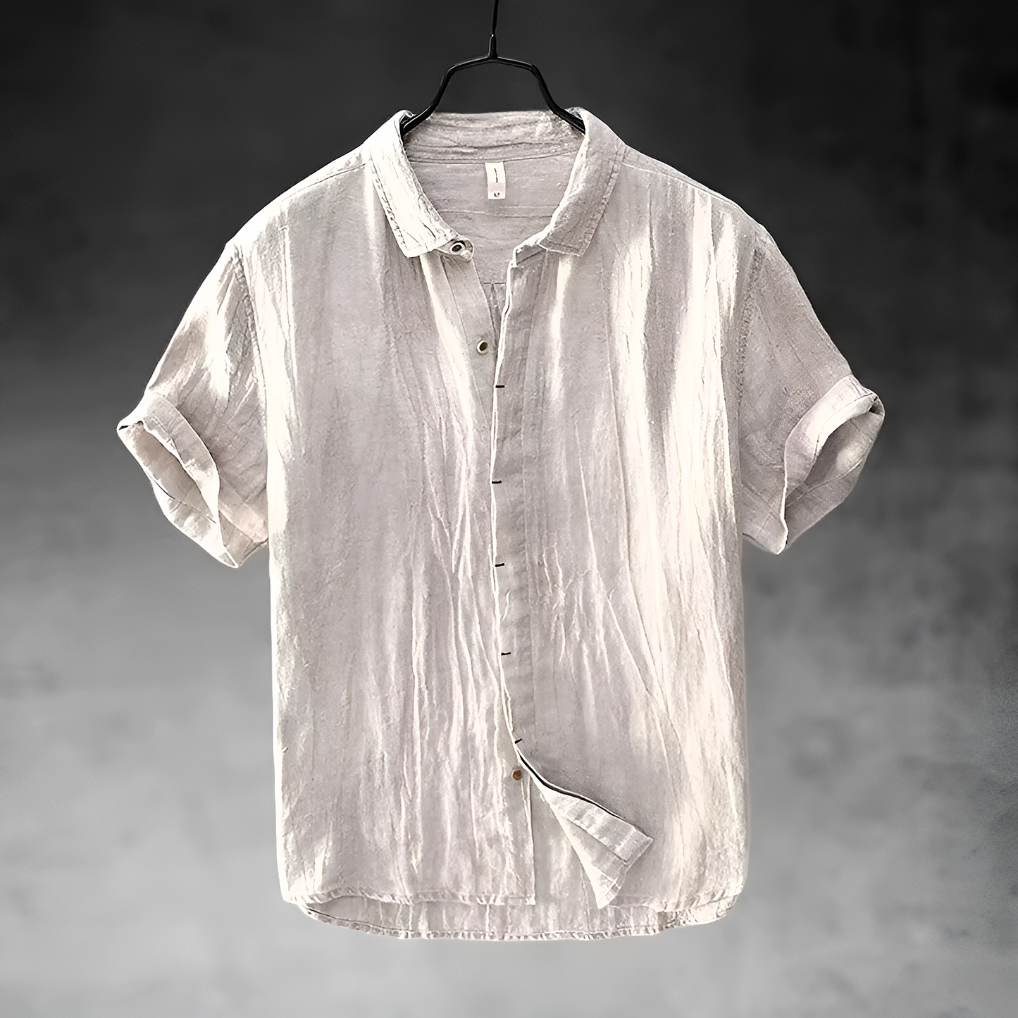 Classic breathable long-sleeve linen shirt for men | Pacific -3